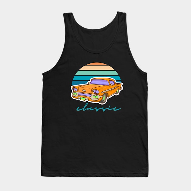 Vintage Classic Car Tank Top by PARABDI